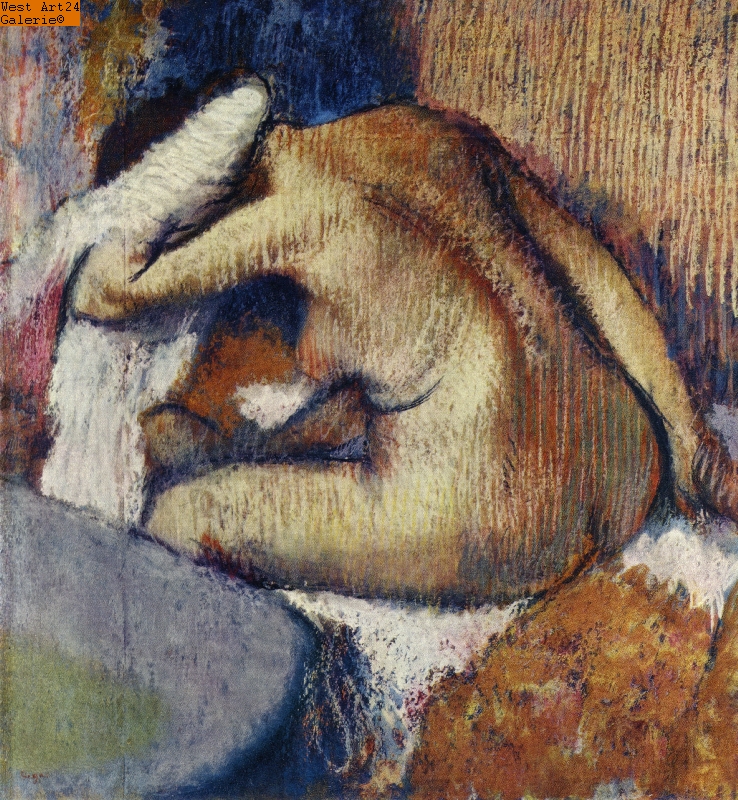 Frau beim Frottieren nach Degas Gemäldeimitation